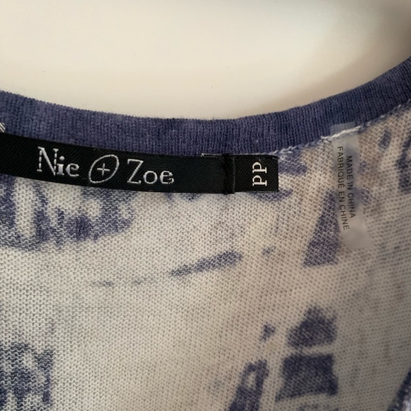 NIC+ZOE 🌌 natural dyed indigo + white knit tank - Picture 4 of 4